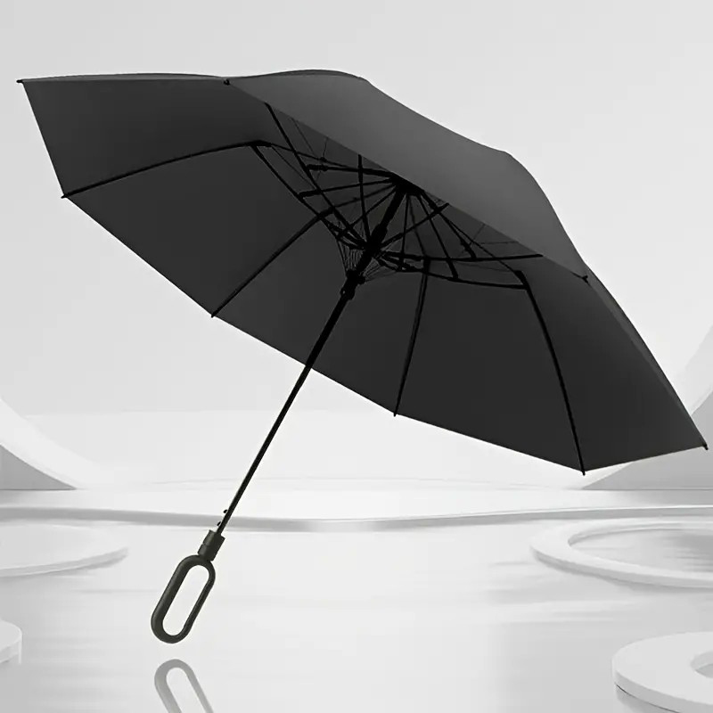 Travel Business Creative Ring Buckle Windproof Rainproof Folding Umbrella, High-density Large Umbrella