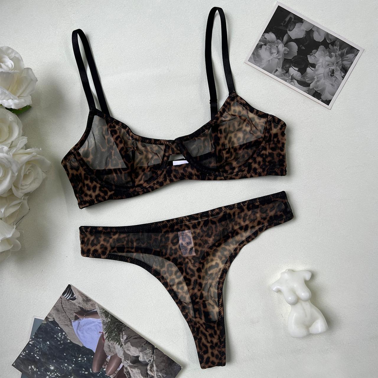sexy chiffon lingerie Kawaii Flower Ruffled Lingerie Set for Women main image 0