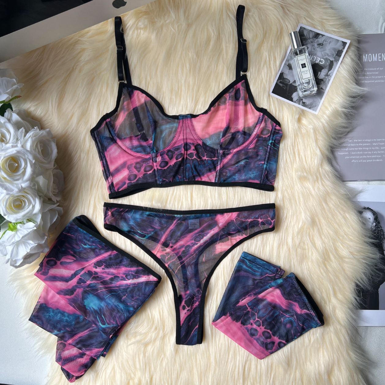 sexy present lingerie Kaei&Shi Bow Lingerie,Gift Present Halter Cutout Sexy Two Piece Linger main image 0