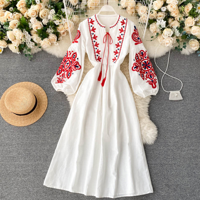 sachin and babi light blue dress Cupshe Women's Boho Chic Embroidered Beach Cover-up Dress-M-White : Target
