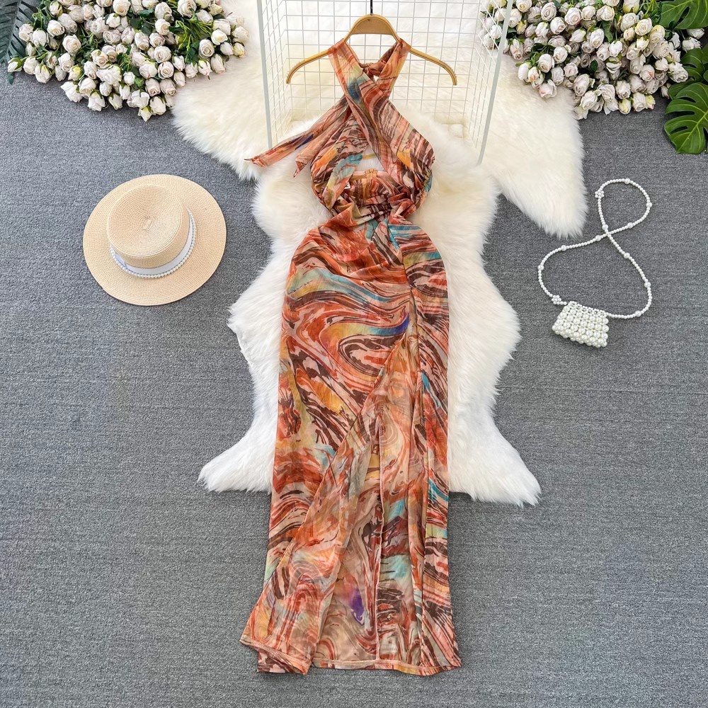 navy blue dress for baby girl MALI Backless Maxi Dress - Tie dye Maxi Dress in Navy Tie dye