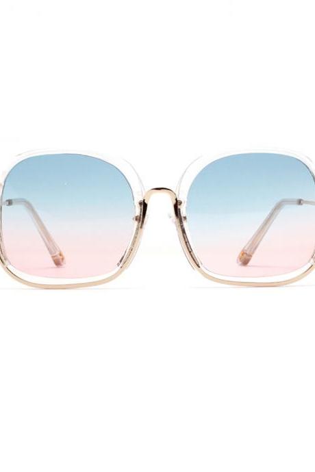 Trendy Luxury Half Frame Oversized Sunglasses High Quality Sun Glasses Street Shades