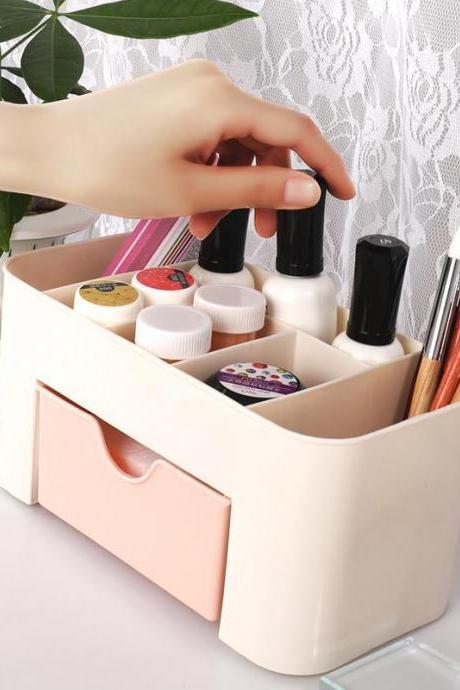 Nail Storage Box Plastic Drawer Style Easy To Clean Desktop Organization Large Capacity Cotton Swab Polishing Sand Strip Toolbox