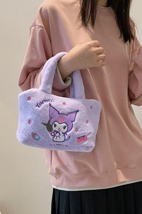 Plushie Handbags Pochacco Cartoon Stuffed Bag For Girls