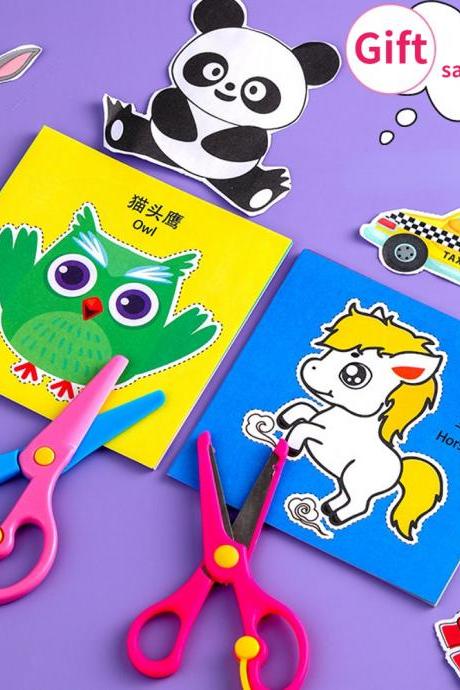 48pcs Children Handmade Paper Cut Book Craft Toys Diy Kids Crafts Cartoon Scrapbooking Paper Toys
