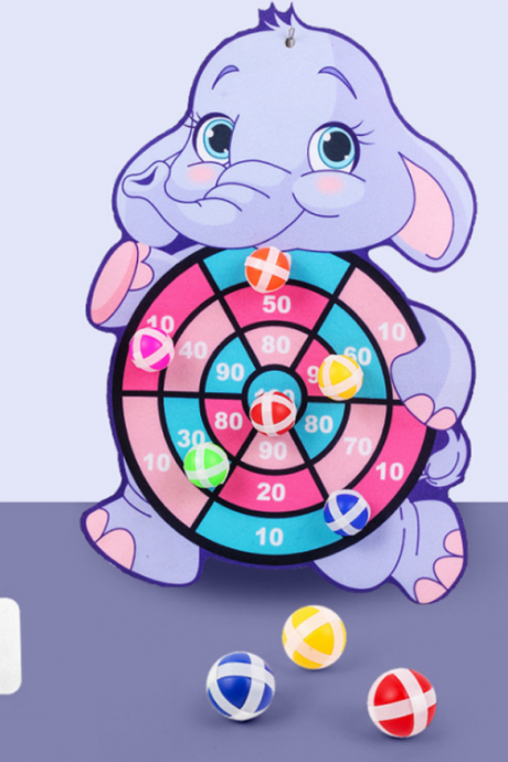 Children Cartoon Animal Dart Board Sticky Ball Rabbit Family Interactive Educational Toy