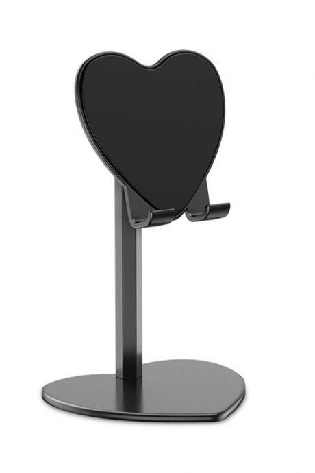 Universal Heart Shaped Adjustable Desktop Mobile Phone Tablet Holder Desk Stand
