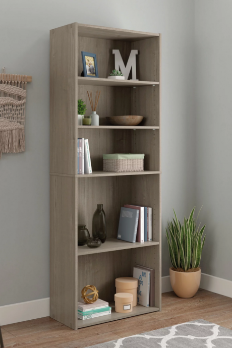 5-shelf Bookcase - Silver Furniture Decoration Classical Classic Style Bookcases