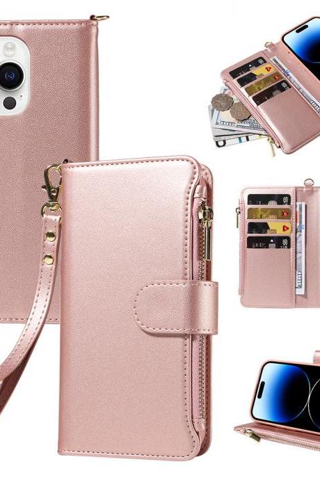 Suitable For Apple Mobile Phone Case Iphone Mobile Phone Leather Case Wireless Charging Flip Phone Protective Cover