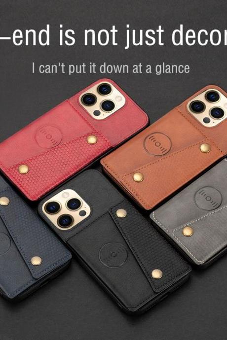 Suitable For Apple Mobile Phone Case, Mobile Phone Protective Leather Case, Card Phone Case