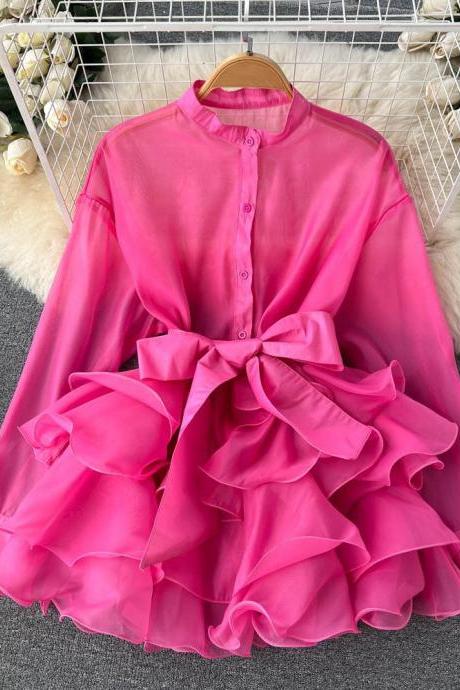 Half Turtleneck Zipper Dress main image 1