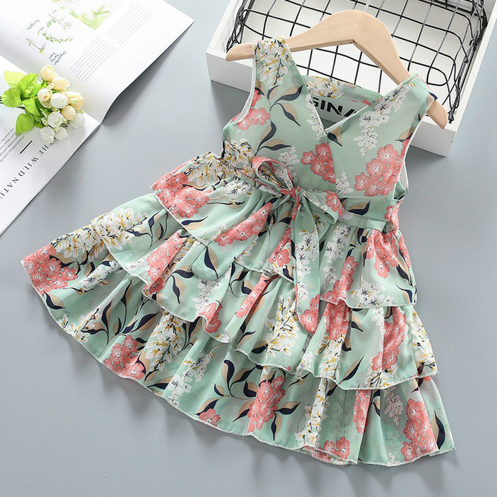 Baby Girls Dress Kids Girl Princess Floral Children Dresses Party ...