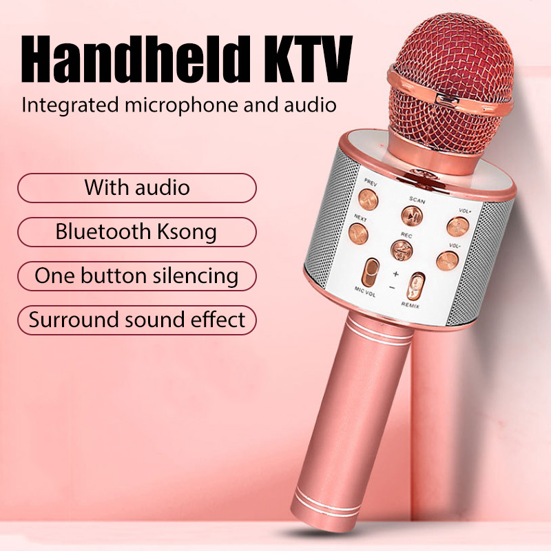 Microphone For Kids Singing 5 In 1 Wireless Bluetooth Microphone With ...